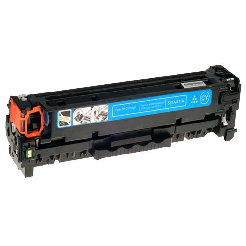 Compatible HP CC531A CE411A CF381A Cyan Printer Laser Toner Cartridge (HP 304A 305A 312A) - Toner King