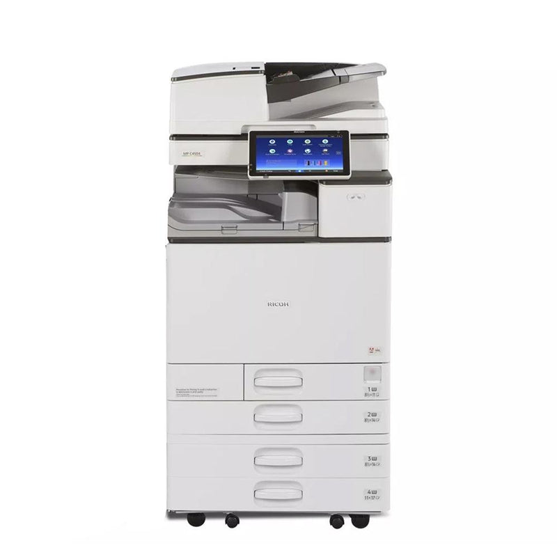 Absolute Toner $67.43/month - Ricoh MP C4504 45PPM Colour Multifunction Office Laser Printer Copier Scanner, 11x17, 12x18, 300gsm, One-Pass Duplex, 180ipm Lease 2 Own Copiers